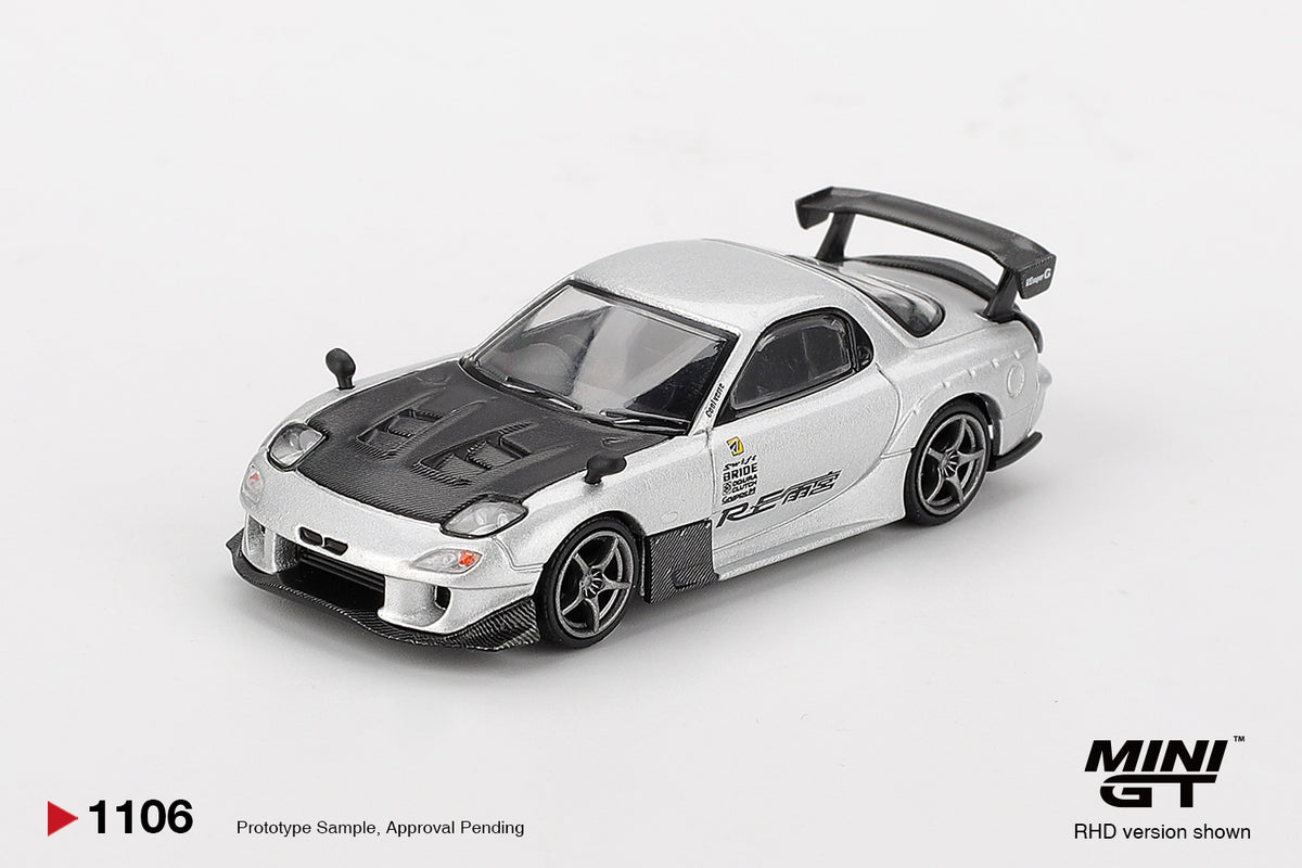 Mini GT 1/64 2024 Mazda RX-7 RE-Amemiya Silver Metallic MGT01106R