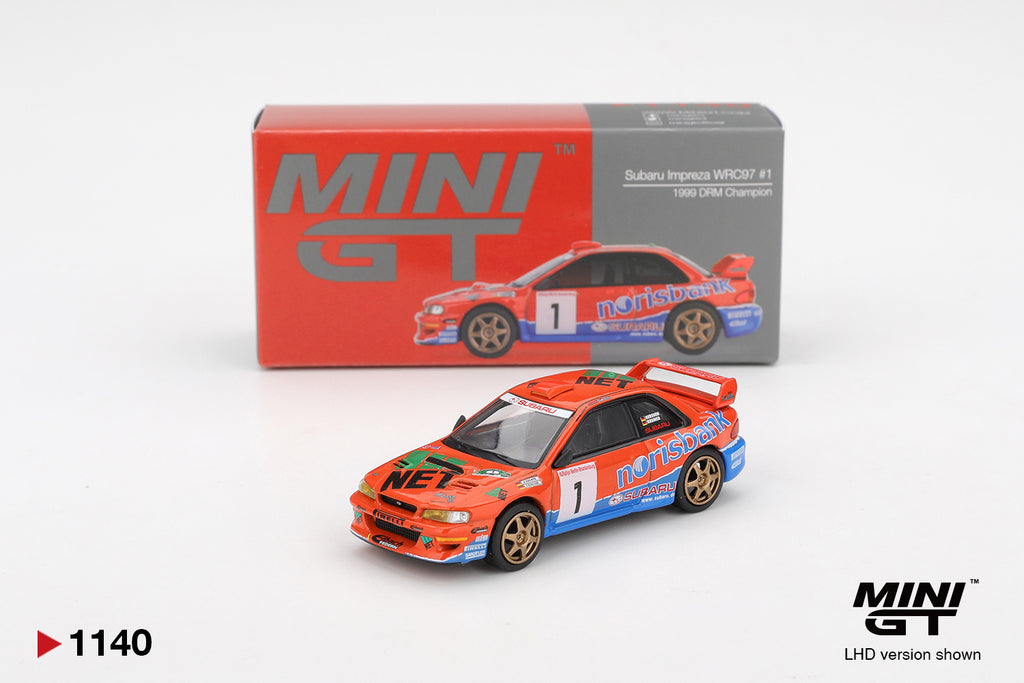Mini GT 1/64 1999 Subaru Impreza WRC97 #1 DRM Champion MGT01140BL