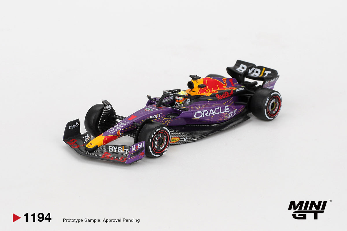 Mini GT 1/64 Oracle Red Bull Racing RB19 #1 Max Verstappen 2023 F1 2023 Las Vegas GP Winner MGT01194L