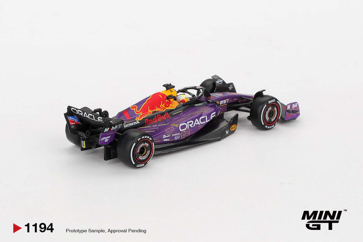 Mini GT 1/64 Oracle Red Bull Racing RB19 #1 Max Verstappen 2023 F1 2023 Las Vegas GP Winner MGT01194L