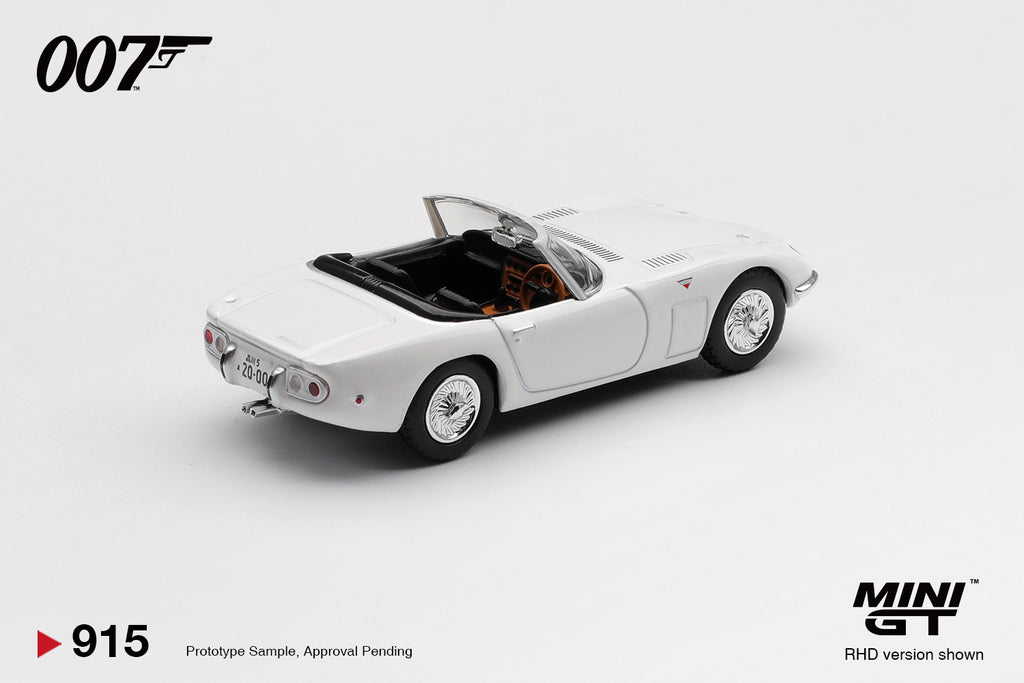 Mini GT 1/64 (BLISTER JAPONÊS) 1967 Toyota 2000GT Roadster “You Only Live Twice” MGT00915-007J